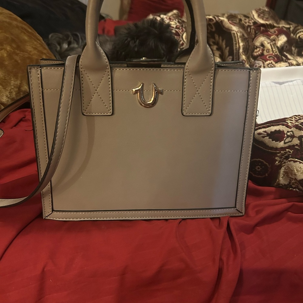 True Religion Tan Satchel Bag